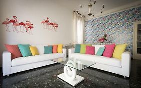Flamingo & Cactus By The Sea